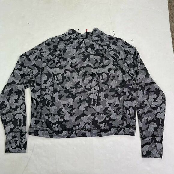 SPYDER Women's Half-Zip Mock Neck Top Sweater XL Camo Black Activewear pullover - Picture 3 of 9